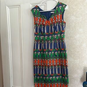 Boden Woman’s shift Colorful Geometric Print Dress